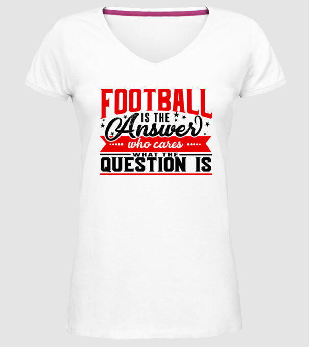 Sport is the answer FOTBALIST model alb pe tricou