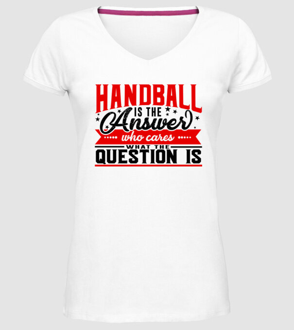 Sport is the answer HANDBALIST model alb pe tricou