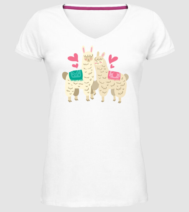 LAME ÎNDRĂGOSTITE model alb pe tricou
