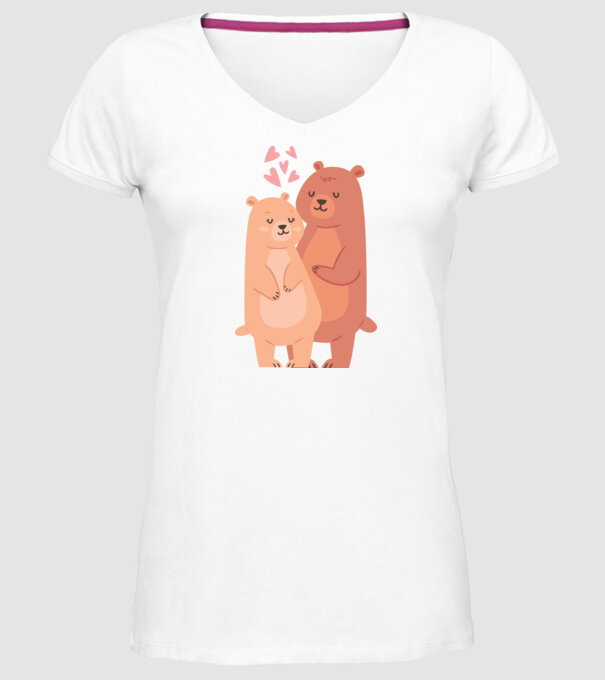 URȘI ÎNDRĂGOSTIȚI model alb pe tricou