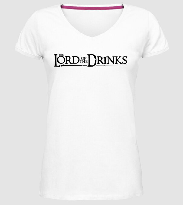 The Lord Of The Drinks model alb pe tricou