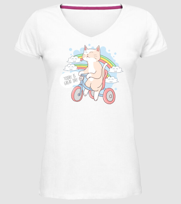 Today is a great day model alb pe tricou