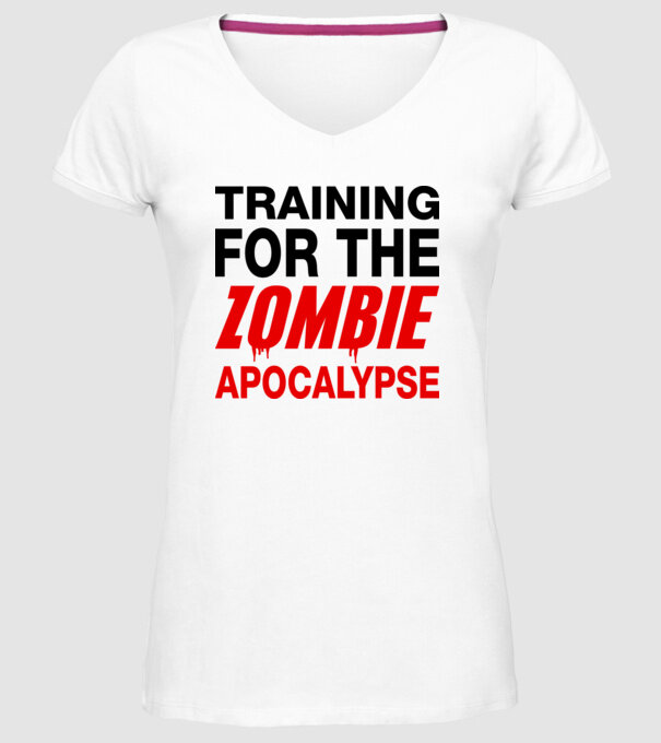 training for the zombie apocalypse model alb pe tricou
