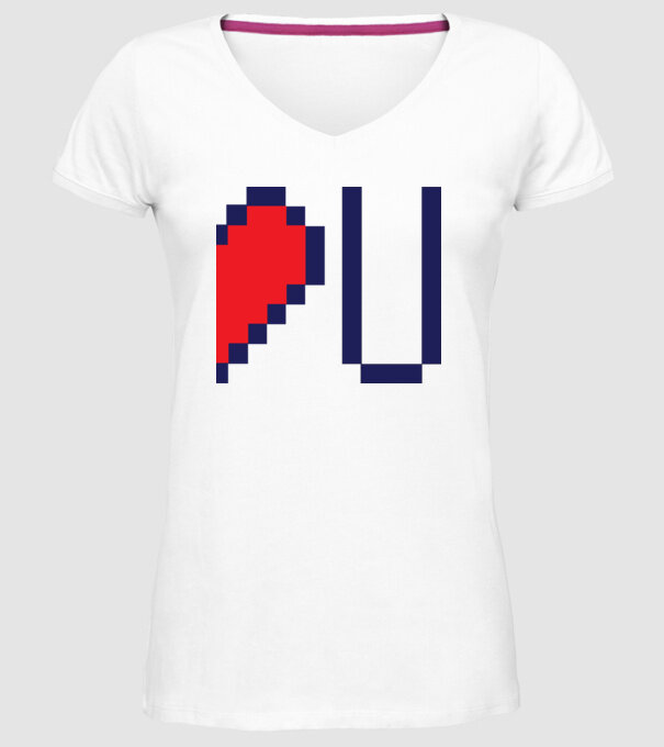 Love You 2nd part model alb pe tricou