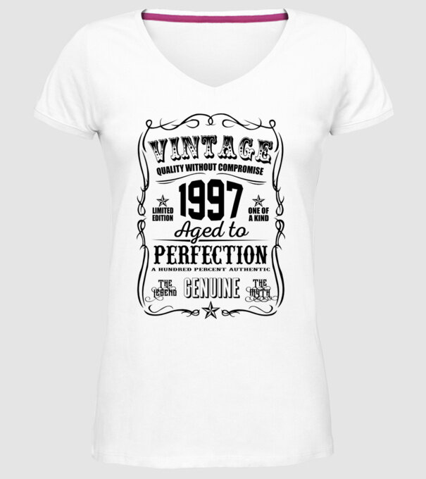 Vintage Perfection - 1997 model alb pe tricou
