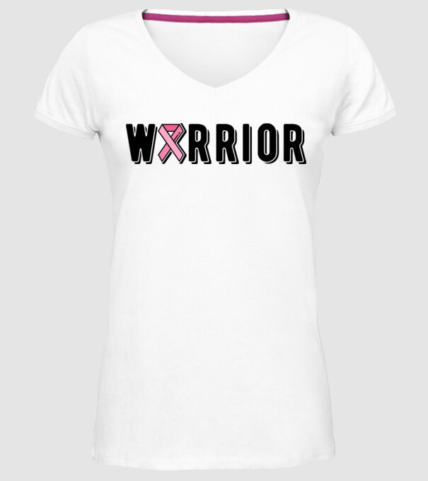 Warrior model alb pe tricou