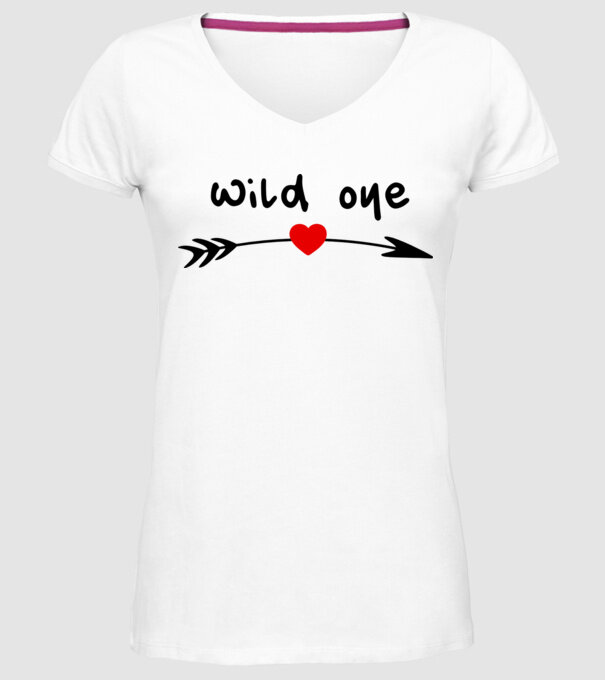 Wild one arrow model alb pe tricou