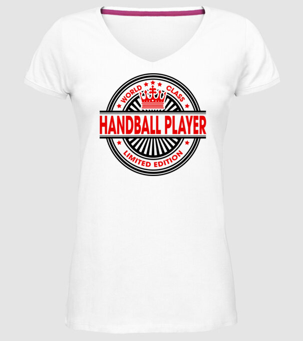 World class HANDBALIST model alb pe tricou