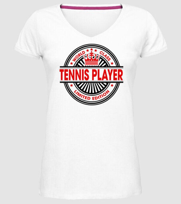 World class JUCĂTOR TENIS model alb pe tricou