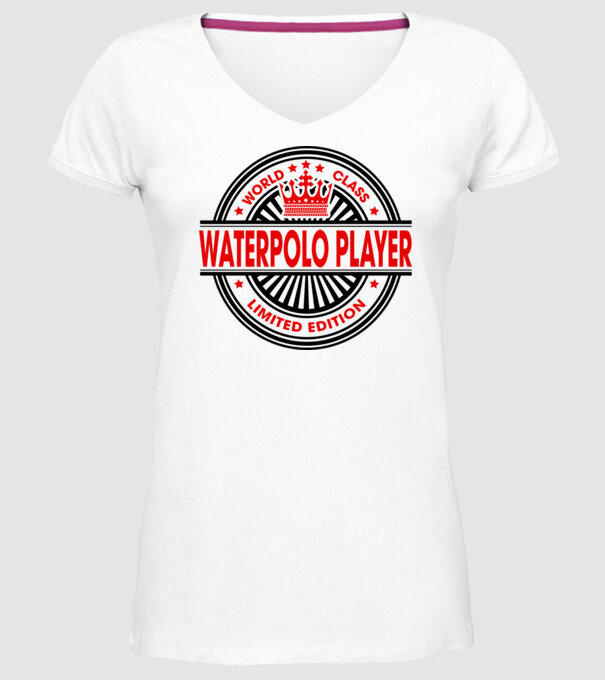 World class JUCĂTOR POLO PE APĂ model alb pe tricou