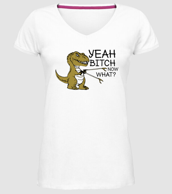 Yeah bitch now what model alb pe tricou
