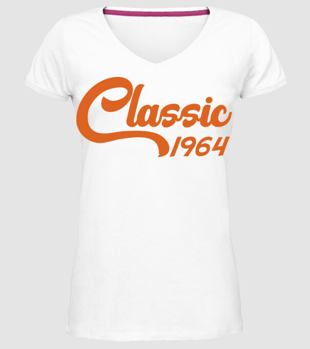 1964 Classic model alb pe tricou