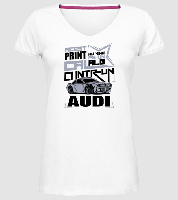 Acest prinț nu vine pe un cal alb, ci într-un Audi model alb pe tricou