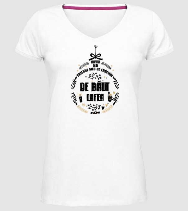 acesta este tricoul meu de Crăciun_de băut cafea model alb pe tricou