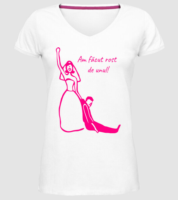 Am făcut rost de unul model alb pe tricou