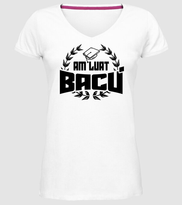 Am luat bacu model alb pe tricou