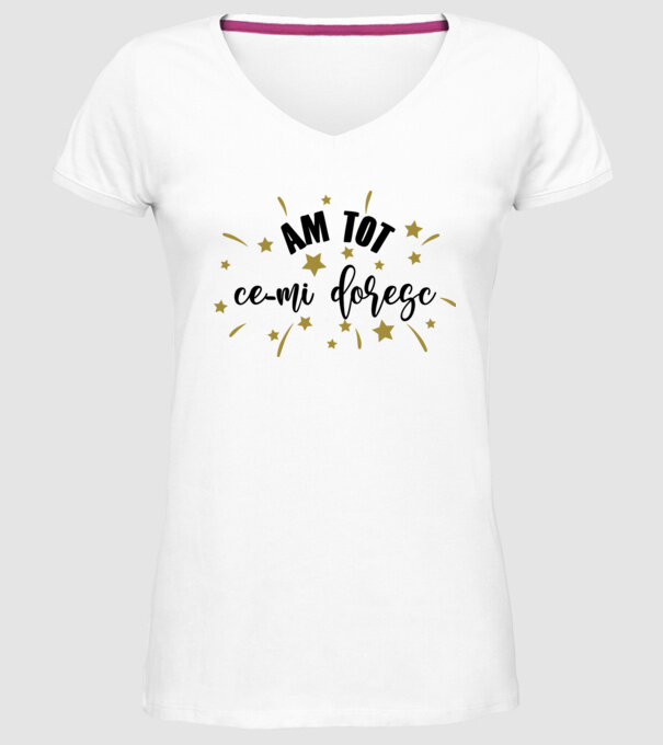 Am tot ce-mi doresc model alb pe tricou