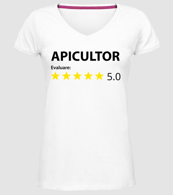 Evaluare :APICULTOR model alb pe tricou