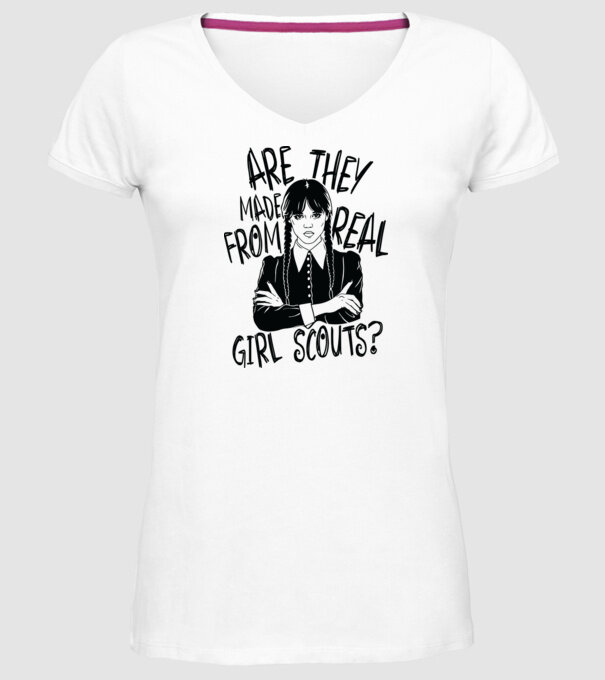 Are the made from real girl scouts model alb pe tricou