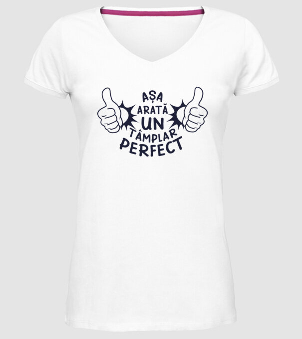 Așa arată un tâmplar perfect model alb pe tricou