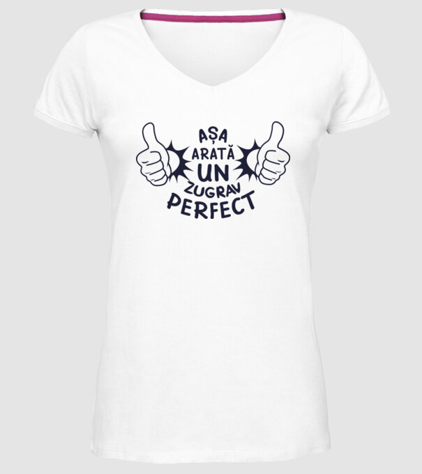 Așa arată un zugrav perfect model alb pe tricou