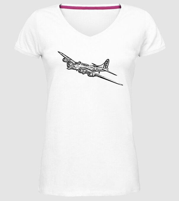 Avioane model alb pe tricou