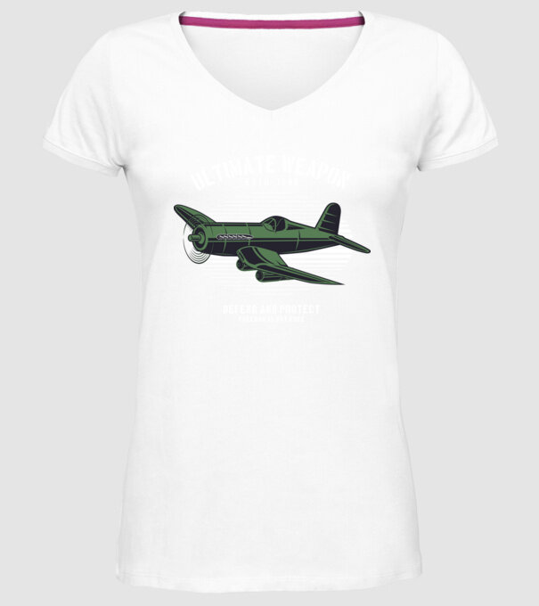 Avioane model alb pe tricou