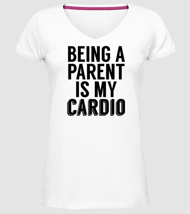 Being a parent model alb pe tricou