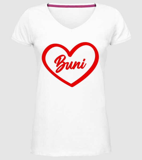 Buni model alb pe tricou