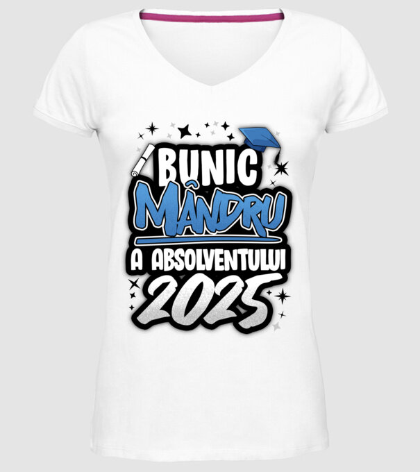 Bunic MÂNDRU a absolventului model alb pe tricou