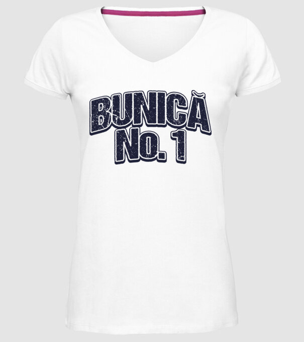 Bunică No.1 model alb pe tricou