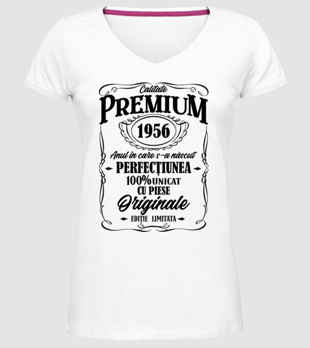 calitate premium -1956 - anul în care s-a născut - perfecțiunea - 100% unicat, cu piese originale, ediție limitată model alb pe tricou
