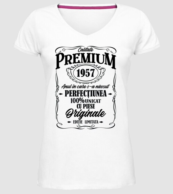 calitate premium -1957 - anul în care s-a născut - perfecțiunea - 100% unicat, cu piese originale, ediție limitată model alb pe tricou
