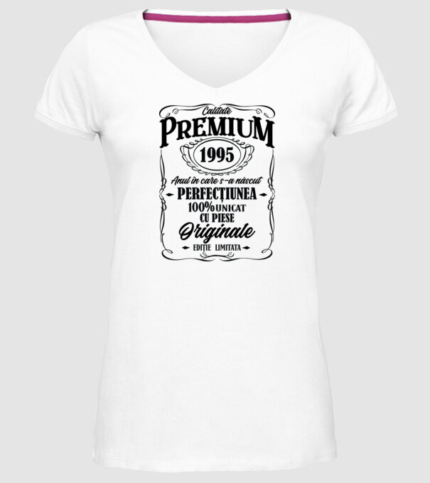 calitate premium -1995 - anul în care s-a născut - perfecțiunea - 100% unicat, cu piese originale, ediție limitată model alb pe tricou