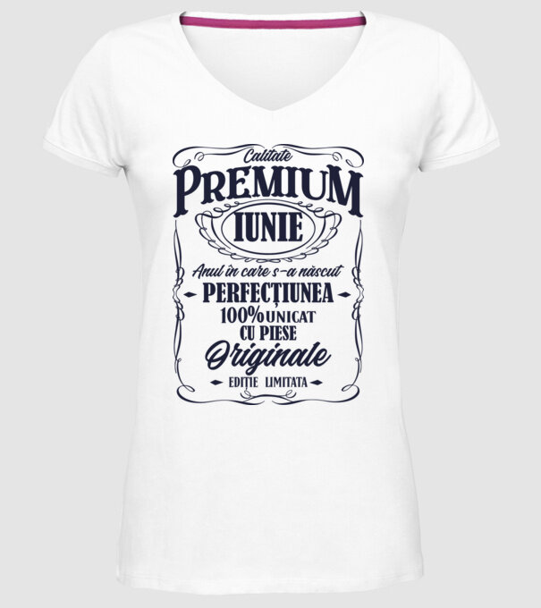 calitate premium -iunie- anul în care s-a născut - perfecțiunea - 100% unicat, cu piese originale, ediție limitată model alb pe tricou