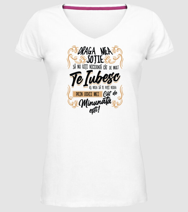 Cât de minunată ești model alb pe tricou
