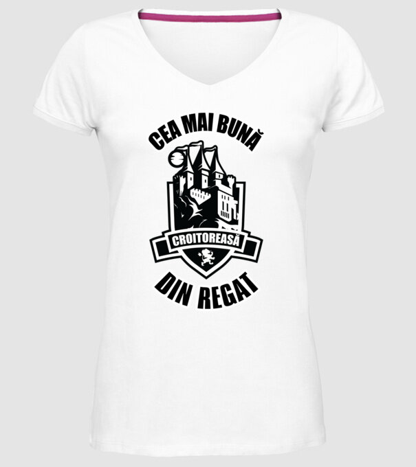 Cea mai bună croitoreasă din regat model alb pe tricou