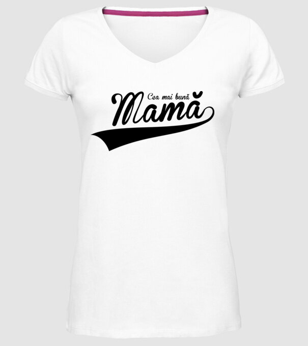Cea mai bună mamă model alb pe tricou