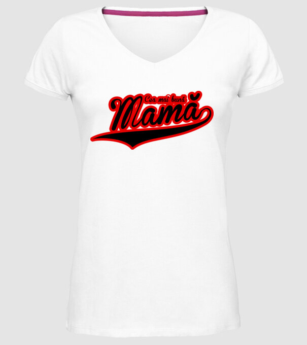 Cea mai bună mamă model alb pe tricou