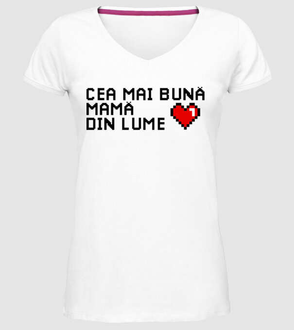 cea mai bună mamă din lume model alb pe tricou