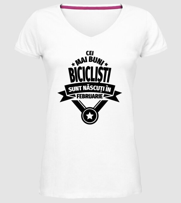 Cei mai buni barista sunt născuți în februarie model alb pe tricou