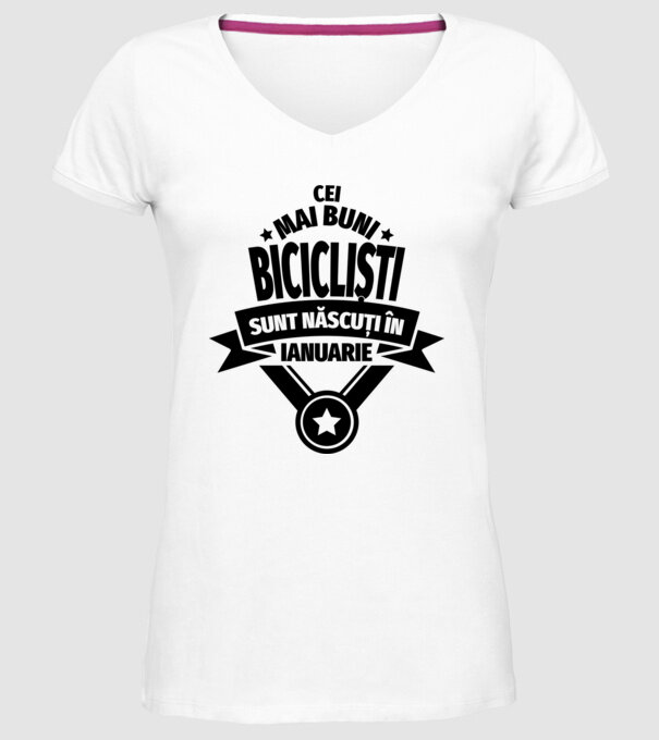 Cei mai buni barista sunt născuți în ianuarie model alb pe tricou