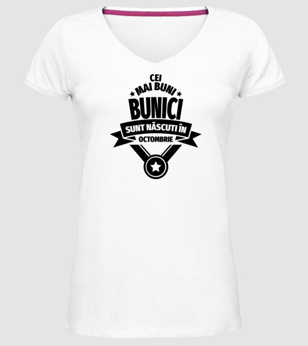 Cei mai buni bunici sunt născuți în octombrie. model alb pe tricou