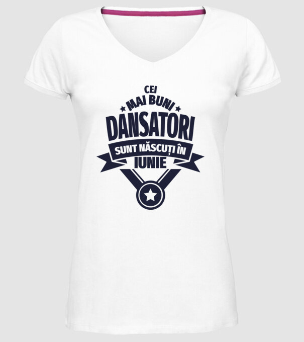 Cei mai buni dansatori sunt născuți în iunie model alb pe tricou