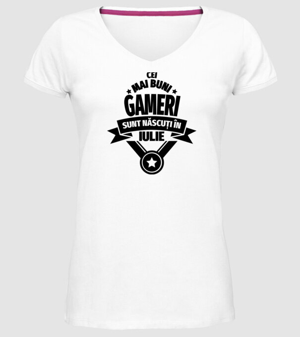 Cei mai buni gameri sunt născuți în iulie model alb pe tricou