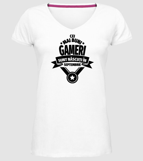 Cei mai buni gameri sunt născuți în septembrie model alb pe tricou