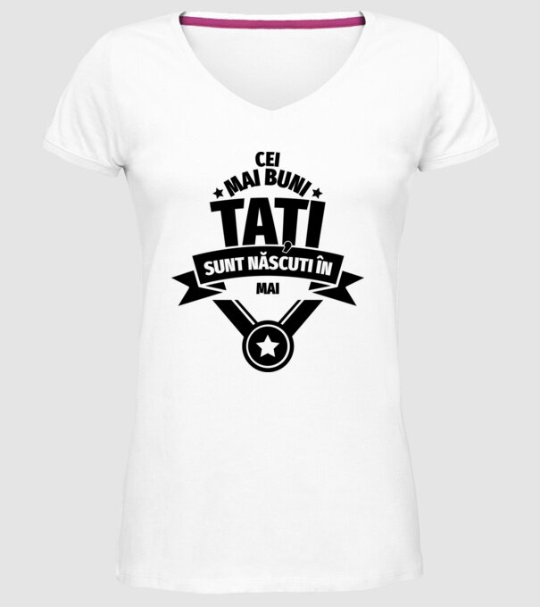 Cei mai buni Tați sunt născuți în martie. model alb pe tricou
