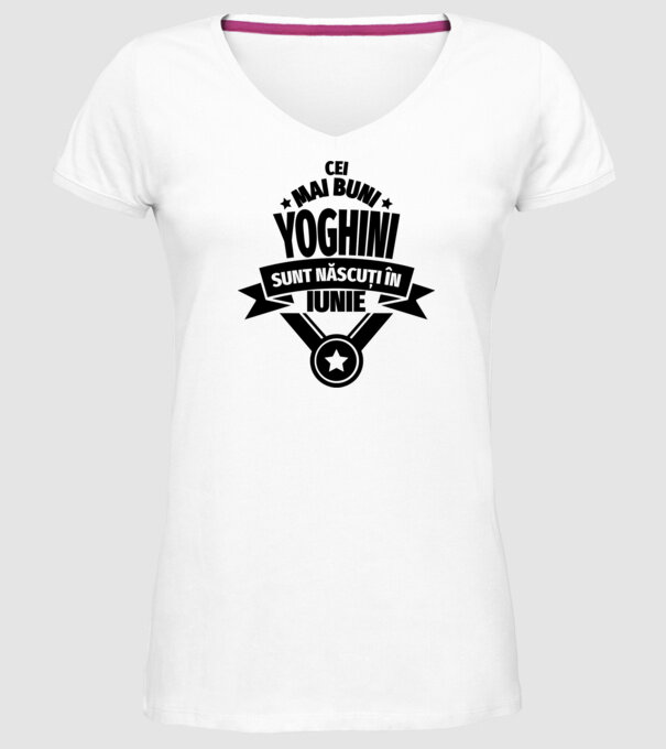 Cei mai buni yoghini sunt născuți în iunie model alb pe tricou