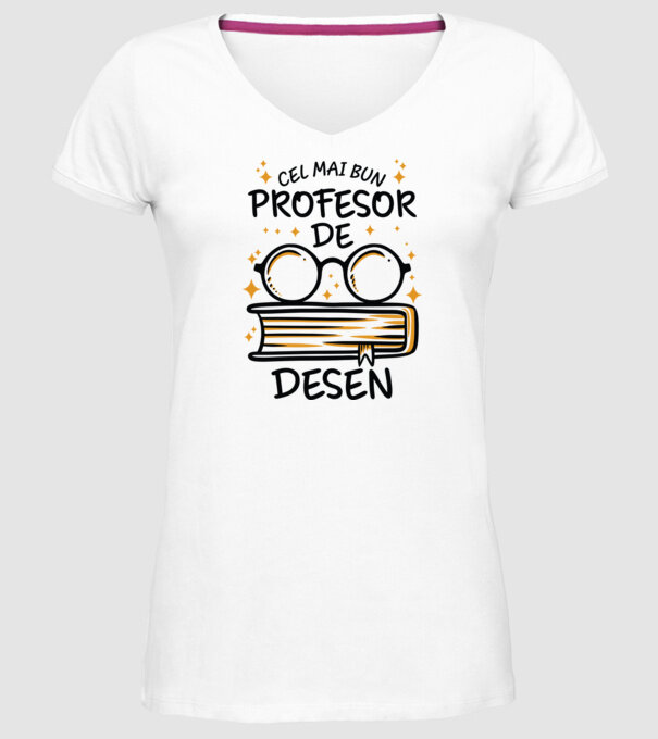 Cel mai profesor de desen model alb pe tricou