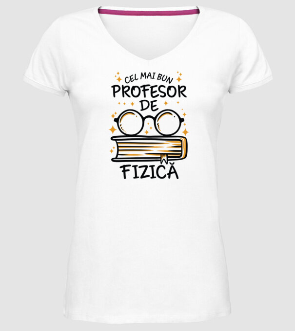Cel mai profesor fizică model alb pe tricou